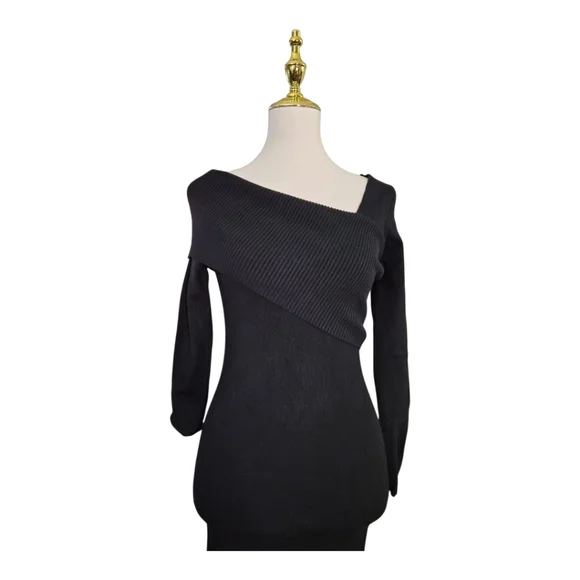 line and dot sylvie sweater dress Line & Dot Sylvie Sweaterdress - Black